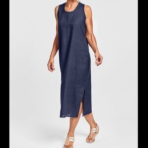 Flax Deep Blue midi Dress